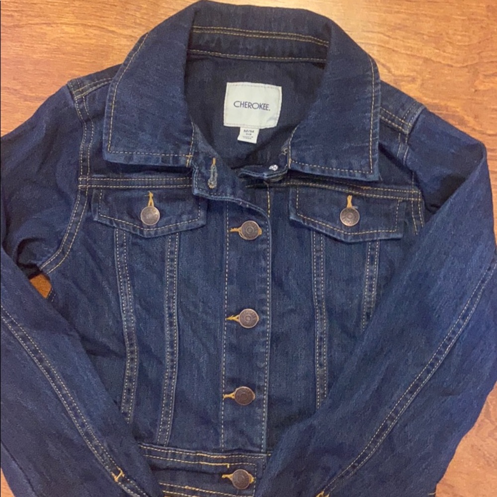 NWT Kids blue jean jacket M